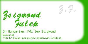 zsigmond fulep business card